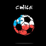 Flag of Chile as an abstract soccer ball