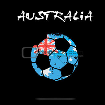 Flag of Australia as an abstract soccer ball