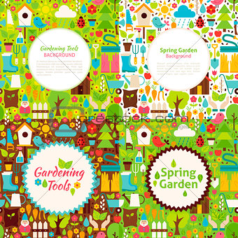 Flat Garden Spring Postcards