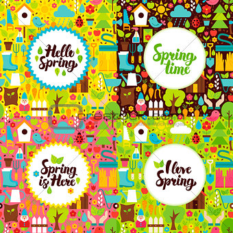 Flat Spring Garden Postcards