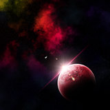 3D abstract space scene