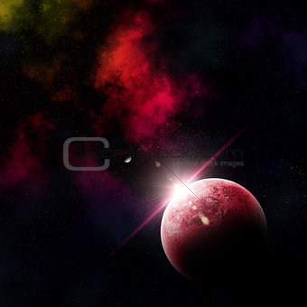 3D abstract space scene