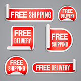 Free Shipping and Free Delivery Labels