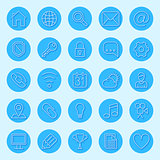 Round Blue Web Icons
