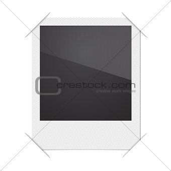 Retro Photo Frame Polaroid On White Background. Vector illustra