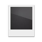 Retro Photo Frame Polaroid On White Background. Vector illustra