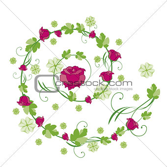 roses flourishes vector