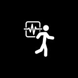 Cardio Workout and Medical Services Icon.