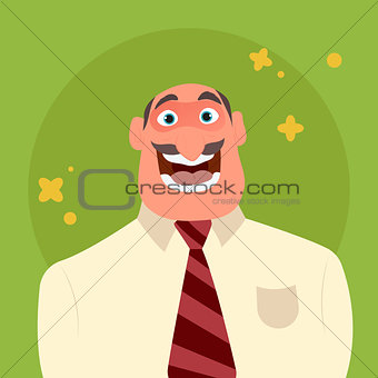 Happy and funny businessman