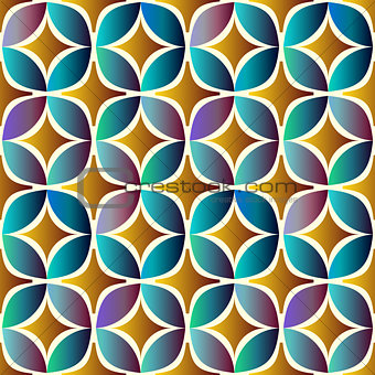 Seamless pattern with bright geometric elements