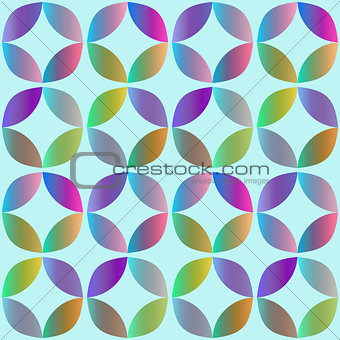 Seamless pattern with rounded geometric elements