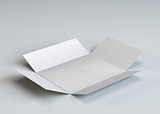White open blank cardboard box