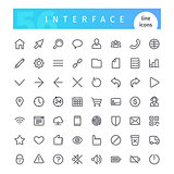 Interface Line Icons Set