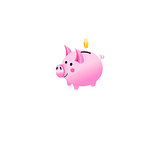 Vector icon of a piggy bank