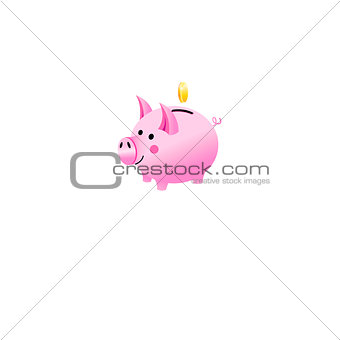 Vector icon of a piggy bank