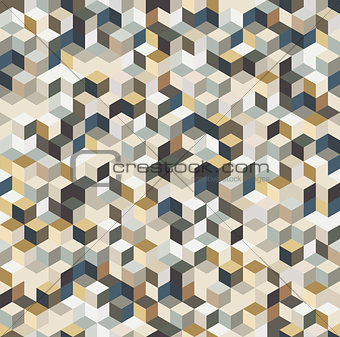 Irregular vector abstract geometric pattern with triangles and hexagons