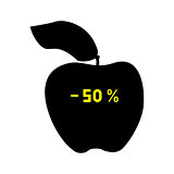 Black discount apple fifty percent.
