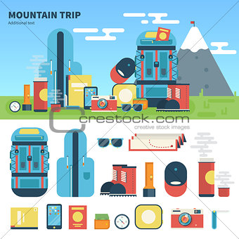 Equipment for mountain trip