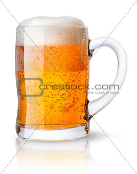Mug of light beer