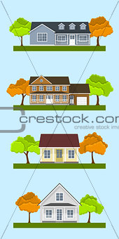 cottage houses set