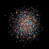Vector colorful round of confetti splash