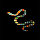 Snake reptile color silhouette animal
