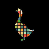 Goose bird color silhouette animal