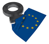 female symbol and flag of the european union - 3d rendering
