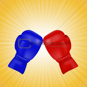 Red and Blue Boxing Gloves