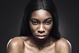 Black beautiful woman with perfect skin