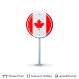 Canada flag isolated on white.