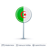 Algeria flag isolated on white.