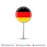 Germany flag isolated on white.