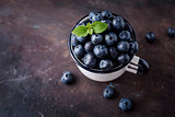 Juicy fresh blueberries.