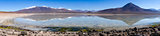 Clear altiplano laguna panoramic in sud Lipez reserva, Bolivia