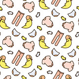 Baby line icon cute tender vector pattern.