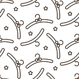 Clothing hanger line icon vector pattern.