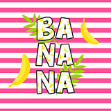 Banana tshirt design vector print.