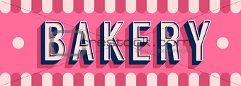 Bakery banner typographic design.