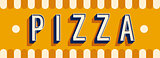 Pizza banner typographic design.