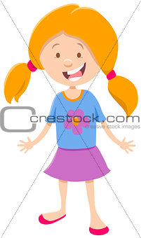 cute little girl cartoon character