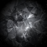 Abstract low poly background with connecting dots