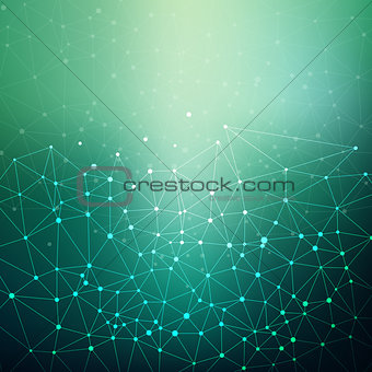 Connecting dots and lines background 