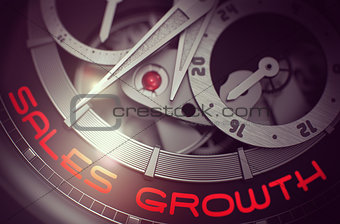Sales Growth on Old Wrist Watch Mechanism. 3D.