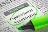Job Opening Operational Accountant. 3d.