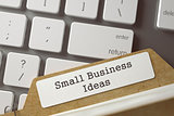 Folder Register with Inscription Small Business Ideas. 3d.