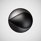 Black Bubble Icon Badge with Light Background