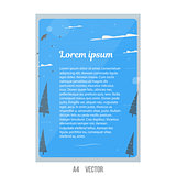 Vector natural brochure. Aspect Ratio for A4 size. Eco poster of green, grey and white color.