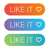 Like it button vector