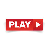 Play button red vector